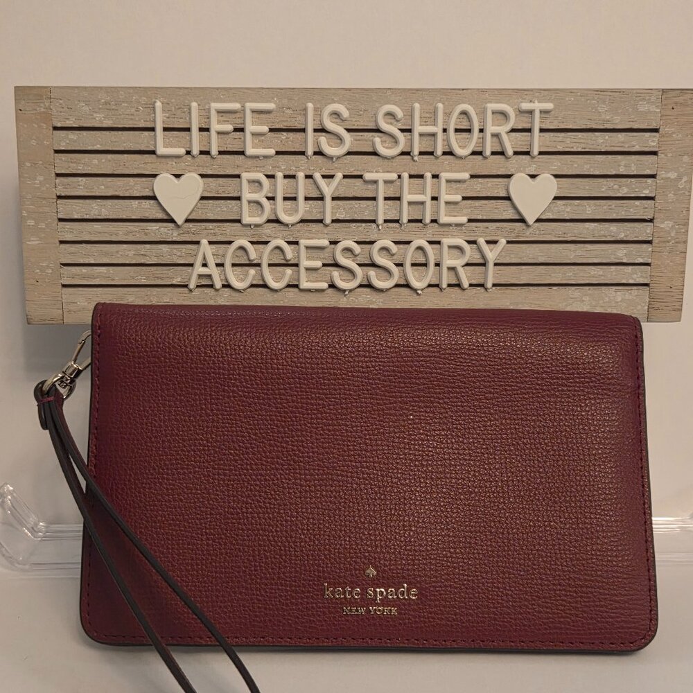 Kate Spade Double Sided Clutch/Wallet (Burgundy)